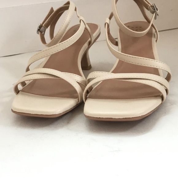 A NEW DAY Irena Strappy Heeled Sandals Low Heels Cream Women’s Size 6.5 - Picture 8 of 16